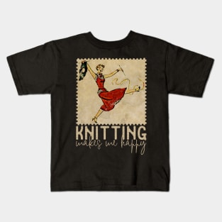 Vintage 1950s Knitting Kids T-Shirt